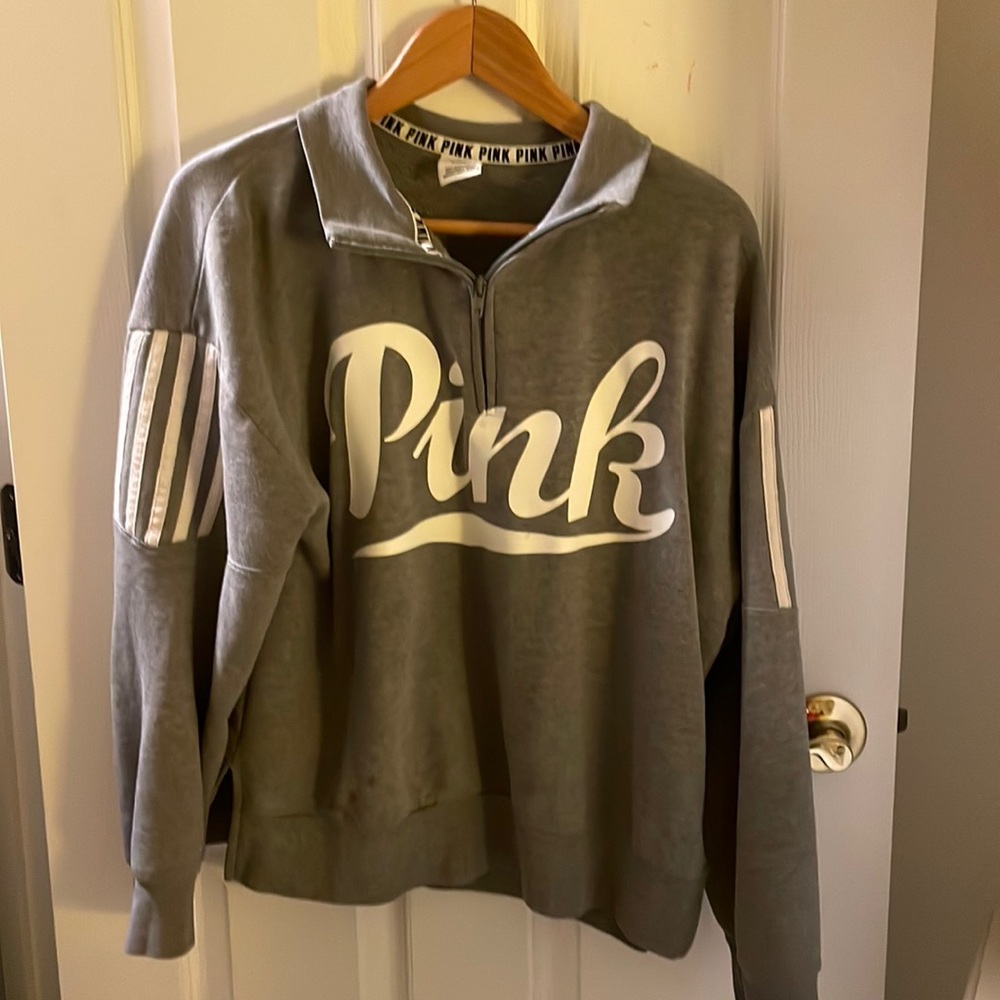 Victoria’s Secret PINK Grey Quarter Zip